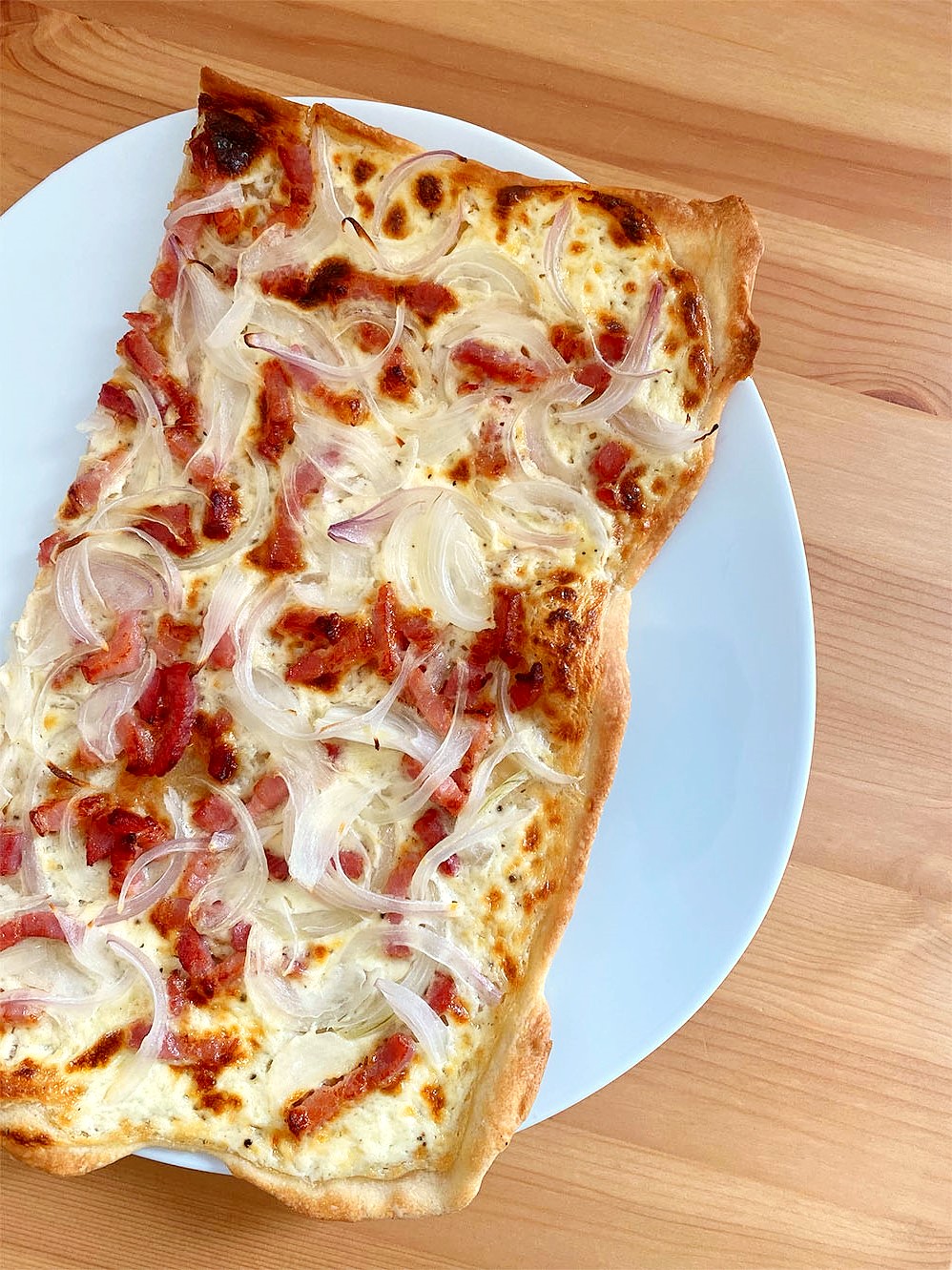 Tarte Flamb E Flammekueche Aux Lardons Et Oignons Harmonie Cuisine